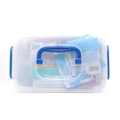 オフィス ファーストエイドボックス プラスチック製 医療用ケース ファーストエイドキット 156 部品 耐久性